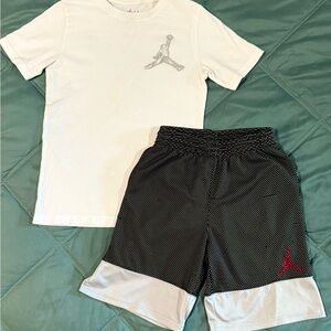 Jordan White and Black Kids Matching Set